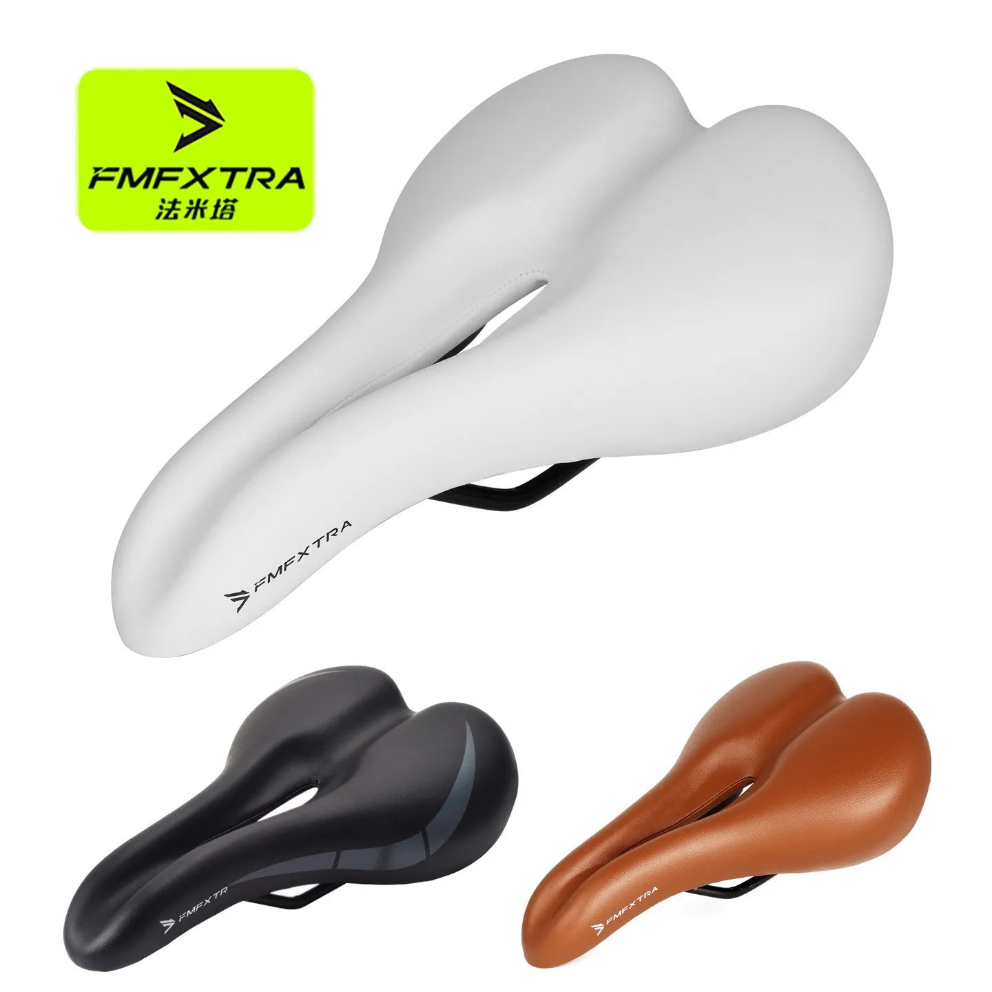 FMFXTR Soft Road Bike MTB BMX Saddle Waterproof PU Surface Breathable Cushion Shock-absorbing Front Seat Mat Bicycle Saddle