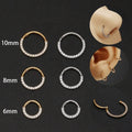 Gaby Stainless Steel Septum Clicker Helix Ear Piercing Nose Rings Waterproof Nose Ring Jewelry Gold Plated for Wedding or Gift