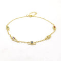 Simple Design Jewelry Bracelet Adjustable 925 Sterling Silver 18K Gold Plated Cubic Zirconia Women Bracelets