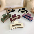 Cross-border New 10.5cm Hair Claw Clips Unique Stitching Colors Large Hair Grip Frosted Rectangular Temperament Shark Hair Claw