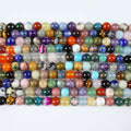 Mix Semi Precious Gemstone Round Bead Natural Colorful Quartz Loose Stone Beads for DIY Jewelry Making 6mm 8mm 10mm