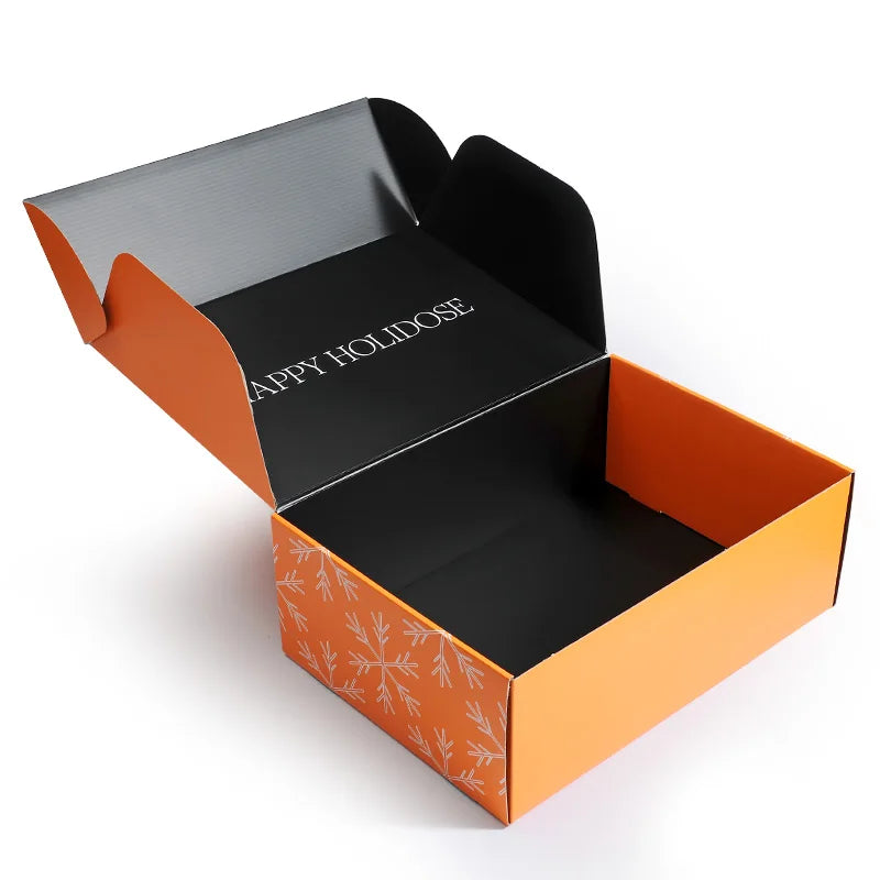 Custom Wholesale Printed Dress Clothing Folding Corrugated Paper Packaging Box