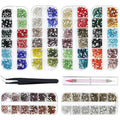 Luxury 3D Crystal AB Shimmer Colors Rhinestones Set With Pick Tools Nails Accessories Salon Professional Products Nail Tools
