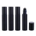 Essential Oil Serum 5ml 10ml Perfume Roller Bottle Matt Black Cosmetic Package Colored Amber Essential Oil Roll on Glass Bottle