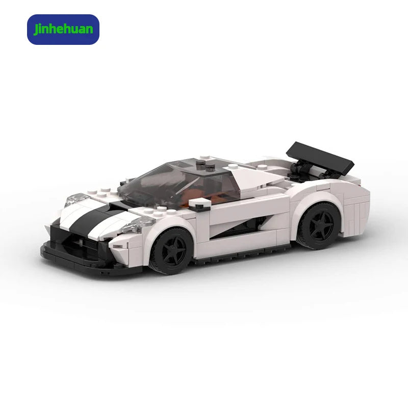 Cheap 2025 Sets of Bricks White Supercar Building Blocks Model for Adults Toys Gift Building Block Sets Car