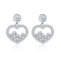 High Quality Sparking Engagement Wedding Party Anniversary Gift 925 Sterling Silver Rhodium Plated Geometric Cubic Zircon Stud
