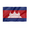 Hot Sale Custom Cambodia Cambodian Flag 100% Polyester Outdoor Decoration with Digital Printing Promotional Product