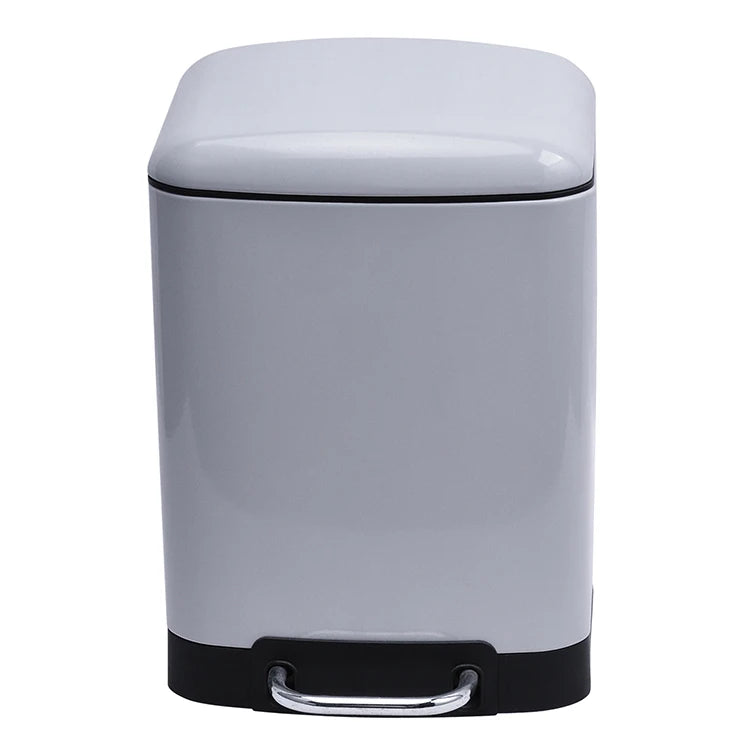 Round 5L Iron Bin Metal Small Trash Can Garbage Container Bin for Bathrooms Kitchens Home Offices