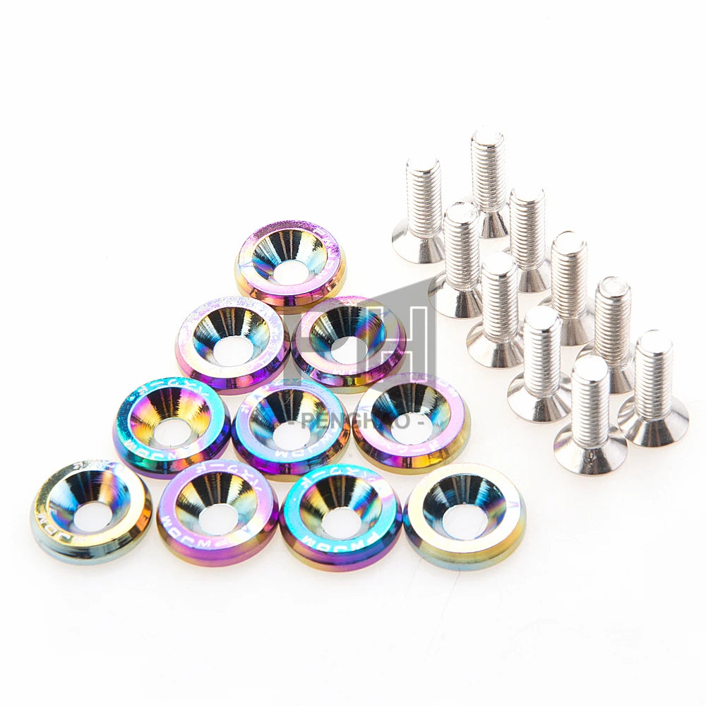 M6 JDM Style Fender Washers License Plate Bolts Washers and Bolt Fender Washer for Honda Civic Integra RSX EK EG DC