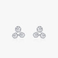 Ailmay Sparkling Clear Zircon Fashion 925 Sterling Silver Geometric Stud Earrings for Fine Female Fashion Fine Jewelry