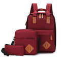 Customized logo Backpack Male Student Trend USB Rechargeable Schoolbag Leisure Three Piece Computer Bag Female Backpack