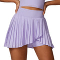 Pickleball Skirt Pant Short Tennis Wear Solid Color Sport Clothes 2 in 1 Dress Outfit Sportswear Pant Pleated Tennis Dress