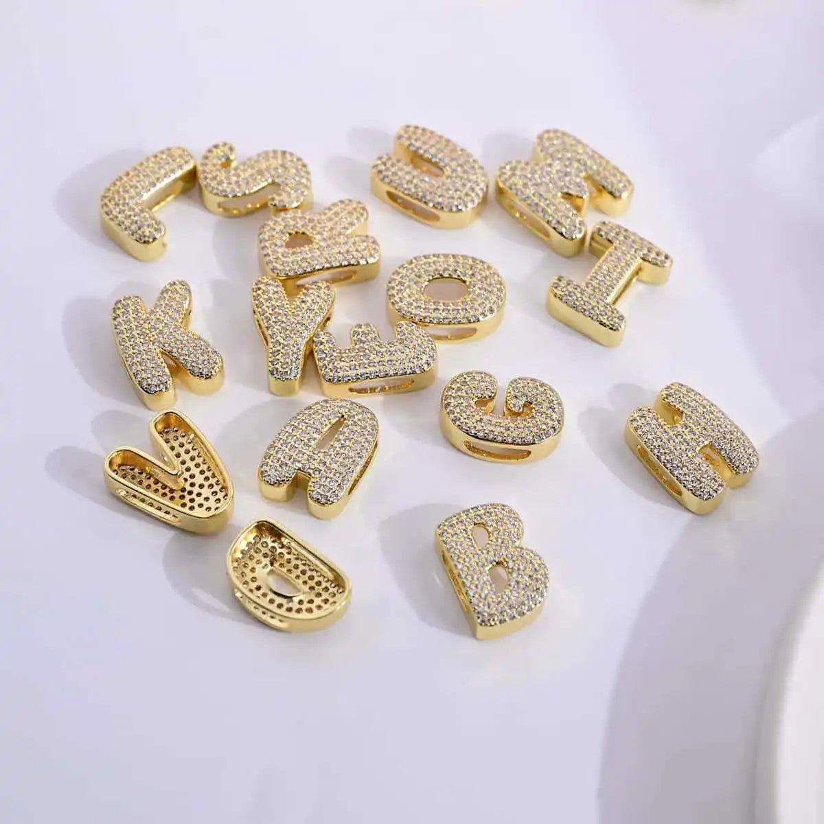 Jinyuan ZIRCON Inlaid 26 English Letters DIY Punk Style Copper Jewelry Accessories Europe United States Hot Beaded Guangzhou