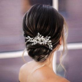 Alloy Rhinestone Insertion Party Wedding Bride Diamond Hair Accessories Bridal Headpiece Headband Hair Comb Vine Piece for Women