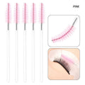 Premium Disposable Curved Eyelash Brush Micro Mascara Plastic Transparent Handle for Eyelash Extension and Makeup Tools