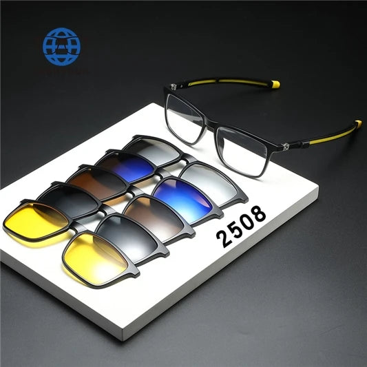 Teenyoun Factory Wholesale High EU Fashion Designers Night Vision Clip 5 in 1 Sunglasses Pc Polarized Sun Glasses Custom Logo
