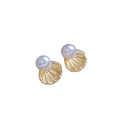 E5020 6-7mm Sterling Silver 18k Gold Plated Freshwater Pearl Beads Earrings Accessory DIY Mountings Wedding Jewelry Wholesale