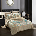 New High-end Mulberry Silk Gold Duvet Cover High-quality Silky Light Yellow Pillow Cover Home Textile Bedding Sets Supplier