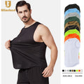 Custom Logo Racer Back Quick Dry T-Shirt Gym Fitness Sport Sleeveless Tank Tops Men's Basketball Running Workout Muscle Vests