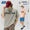 250g Oversized Cooling Quick Dry Antibacterial Sun Protection Streetwear T Shirt Plain Short Sleeve Outdoor Spring Summer OEM