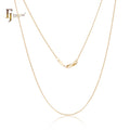 FJ Fallon Jewelry Wholesale Brass 14K Gold Plated Cable Chain Necklace for Women Lightweight Daily Style Factory Supplier