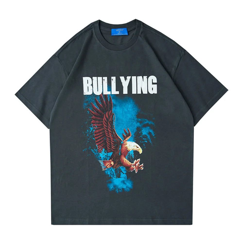 OEM Graphic Print Plus Size Crew Neck Men's T-shirts Bulk