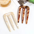 New High-end and Elegant Three-toothed Hairpin Styled in a Bun and Simple New Chinese-style Hairpin and Hair Accessory