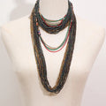 Hand-woven Rice Beads Fashion Jewelry Bohemia Crystal Necklace Clavicle Chain Beaded