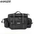 NEWMAJOR Waterproof Nylon Fishing Tackle Bag Multifunctional Waist Shoulder Purse Small Size Multi-Purpose Use
