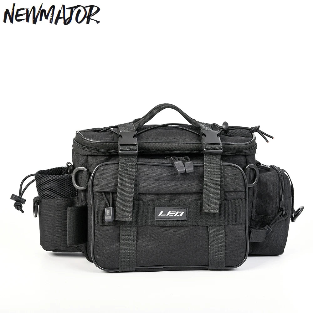 NEWMAJOR Waterproof Nylon Fishing Tackle Bag Multifunctional Waist Shoulder Purse Small Size Multi-Purpose Use