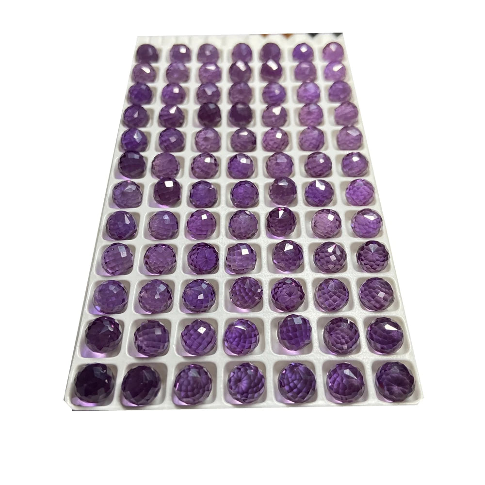 Synthetic Purple Corundum Alexandrite Stone Facet Ball for Earring Necklace
