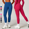 High Quality Sexy Solid Nude Women Leggins Fitness High Waist Peach Hip Naked Skin Friendly Breathable High Elastic Yoga Pants