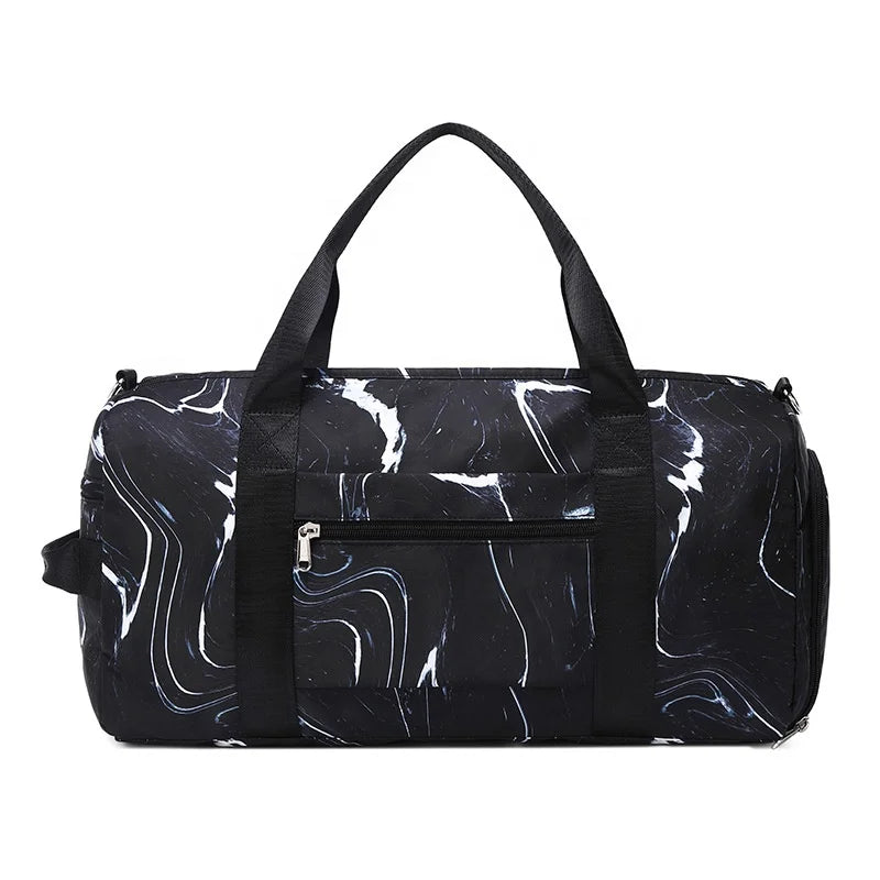 Black Duffle Business Travel Bags for Women Men Travel Bag Portable Gym Women Travel Weekend Duffle Bags