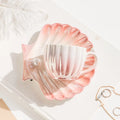 Shell Mug with Saucer Custom Design Fantasy Pearl Coffee Ceramic Gradient Ladies Box Mugs Contemporary HANDGRIP Presents 240ml