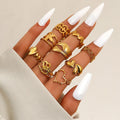 Waterproof Stainless Steel Stackable Heart Rings for Women Trendy Lady Finger Rings Female Hand Accessories 2025 Fashion Jewelry