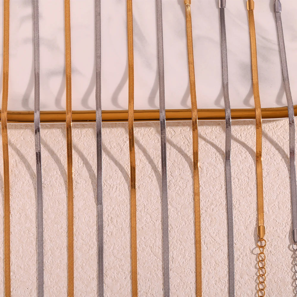 Guarantee Dreamshow Tarnish Free PVD Gold Plated Chain Jewelry Stainless Steel Blade Chain Necklace Fashion Jewelry Body Chain