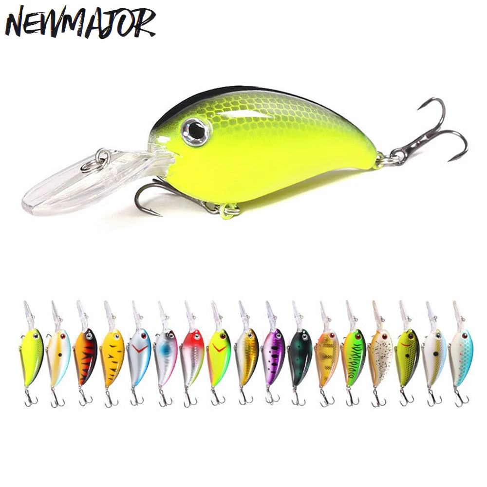 NEWMAJOR 10cm 15g Floating Grank ABS+Steel Fishing Lure Plastic Hard Baits Crank for River Lake Stream Fishing