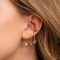 Girls Lemon Fruit Colorful Clip on Rhinestone Earrings Without Hole