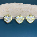 Fashion Letter MOM Heart Pendants Charms for Jewelry Making Women Mother's Day Diy Necklace Bracelets Earrings Wholesale