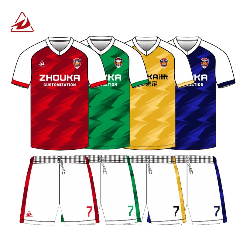 Custom Design Youth Cheap Soccer Team Wear Soccer Jerseys Sublimation Quick Dry Adult Men Football Jersey Uniforms Set