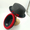 Fashion Summer New Trendy Luxury Party Beach Hat Two Tone Short Brim Paper Straw Man Hat Fedora Hats for Men Fashion Dress