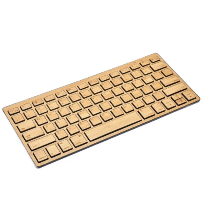 Slim Keyboard Laptop Bamboo Wooden Wireless USB Mini Bluetooth Office Desktop Optical Piano Keyboard Acoustic Piano