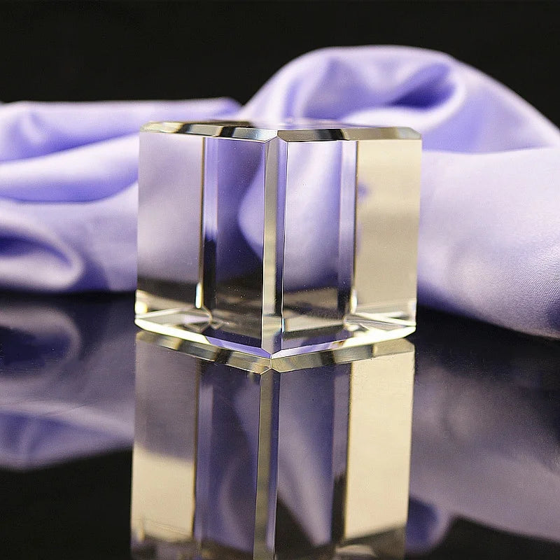 Glass Block Manufacturer Offer Raw Material 6*6*6cm square Blank Cube clear K9 Crystal Glass Block for Custom 3d Laser Engraving