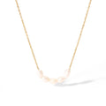 Dainty 18k Gold Plated Stainless Steel Necklace Anti-tarnish Natural Freshwater Pearl Jewelry Necklaces for Women