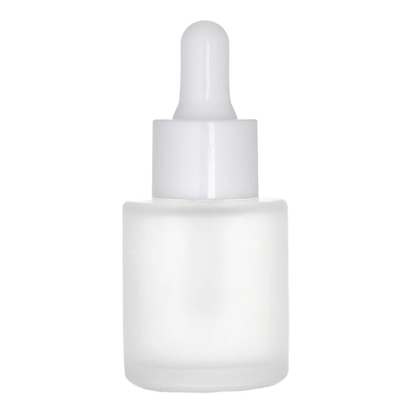 Custom Empty 25ml Cylinder Shape Frosted Appearance Glass Dropper Bottle for Essential Oil