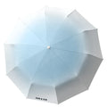 Gradual Style Semi Automatic 10 Ribs Three Folding Umbrella with Logo UV protection Summer Umbrellas