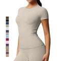 Custom Short Sleeve Top Shirt Fitness Yoga Wear Women Gym Fitness Workout Yoga Top for Women