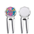 Professional Sublimation Blank Golf Ball Marker Metal Golf Divot Tool