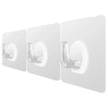 Self Adhesive Multifunctional PVC Clear Reusable Heavy Duty Wall Hooks for Kitchen Bathroom Office