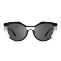 Fashion Trend Retro Personality Polarized Sunglasses for Men and Women Cat Eye Splicing Acetate Material Sunscreen Tac Lenses